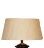 Brown Metal & Cotton Beige Colour Table Lamp