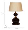 Brown Metal & Cotton Beige Colour Table Lamp