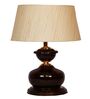 Brown Metal & Cotton Beige Colour Table Lamp