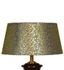 Brown Metal & Cotton Green & Gold Colour Table Lamp