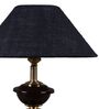 Brown Metal & Natural Fiber Blue Colour Table Lamp