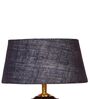 Brown Metal & Natural Fiber Blue Colour Table Lamp