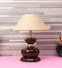 Brown Metal & Natural Fiber Brown Colour Table Lamp