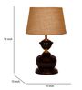 Brown Metal & Natural Fiber Brown Colour Table Lamp