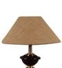 Brown Metal & Natural Fiber Brown Colour Table Lamp