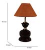 Brown Metal & Natural Fiber Mustard Colour Table Lamp