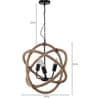 Brown Metal Candle Chandelier