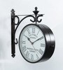 Brown Metal Edge Platform Clock