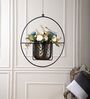 Brown Metal Hanging Planter