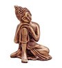 Brown Metal Resting Buddha On Knee