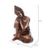Brown Metal Resting Buddha On Knee