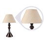 Brown Fabric Shade Table Lamp With Brown Base