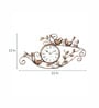 Brown Metal Novelty Wall Clock