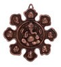 Brown Metal Wall Hanging With 9 Variants Of Lord Ganesha