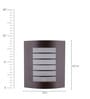 Concave Brown Metal Flush Mount Wall Light
