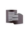 Concave Brown Metal Flush Mount Wall Light