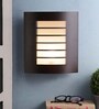 Concave Brown Metal Flush Mount Wall Light