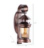 Aphro Brown Metal Novelty Wall Light