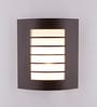 Concave Brown Metal Flush Mount Wall Light