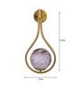 Brown Metal Wall Light Frosted Glass Globe Venus