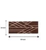 Brown Microfiber 55 x 22 Inches Machine Made Floor Runner