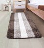 Brown Microfibre 39 x 20 Inches Machine Made Floor Runner