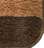 Brown Geometric Microfibre 16x24 Inches AntiSkid Bath Mat (Set of 2)