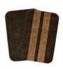 Brown Geometric Microfibre 16x24 Inches AntiSkid Bath Mat (Set of 2)