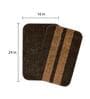 Brown Geometric Microfibre 16x24 Inches AntiSkid Bath Mat (Set of 2)