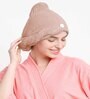 Brown Microfiber Solid 380 GSM Hair Wrap Towel (1 Pc)