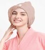Brown Microfiber Solid 380 GSM Hair Wrap Towel (1 Pc)