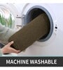 Brown Solid Microfibre 4 ft x 6 ft Machine Made Carpet