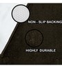 Brown Solid Microfibre 4 ft x 6 ft Machine Made Carpet
