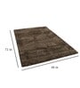 Brown Solid Microfibre 4 ft x 6 ft Machine Made Carpet