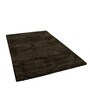 Brown Solid Microfibre 4 ft x 6 ft Machine Made Carpet