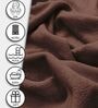 Brown Microfiber Solid 450 GSM Hand Towel (Set of 2)