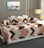 Brown Microfibre 240 TC 6 Pcs Diwan Set