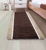 Brown Microfibre 55 x 24 Inches Machine Made Floor Runner