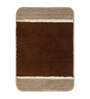 Brown Geometric Microfibre 24x16 Inches AntiSkid Bath Mats (Set of 2)