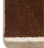 Brown Geometric Microfibre 24x16 Inches AntiSkid Bath Mats (Set of 2)