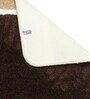 Brown Geometric Microfibre 24x16 Inches AntiSkid Bath Mats (Set of 2)