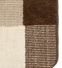 Brown Microfibre Geometric Runners 4 X 2 Feet Bedside Runner