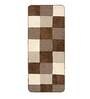 Brown Microfibre Geometric Runners 4 X 2 Feet Bedside Runner