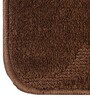 Brown Abstract Microfibre Hand Woven 72x24 Inches Bed Side Runners