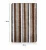 Brown Striped Microfibre 5 ft x 7 ft Hand Woven Carpet