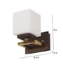 Opaline Brown Mild Steel Wall Sconces