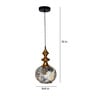 Brown Mild Steel and Glass Single Hanging Light