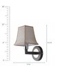 Metal Wall Mounted Uplight Sconce (Brown)