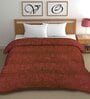 Brown Mink Floral 400 GSM Double Bed Blanket