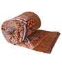 Brown Mink Floral 500 GSM Double Bed Blanket